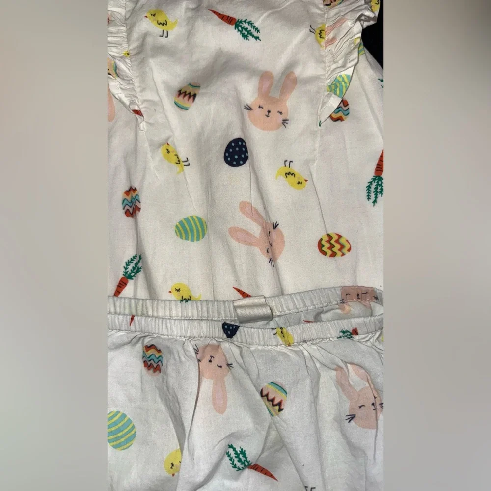 Tucker + Tate White Bunny and Chick Print Diaper Cover Set